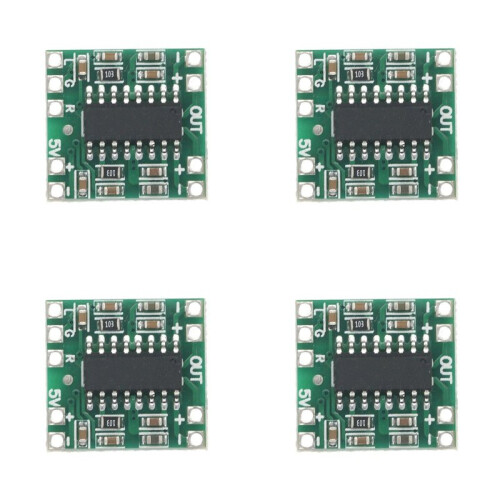 4X PAM8403 Digital Amplifier Board 2x3W Class D Efficiency 2.5V to 5V Power Range for DIY Audio Projects