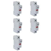 5X 1P RT18-32X Säkringshållare AC 380V 32A 1 Pol 10x38mm DIN-Skena Monterad Säkringshållare Sockel