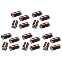 200x DIN Rail Terminals,0.08-4 mm² PCT-211 DIN Rail Terminals,Black Terminal Block Kit,Electrical Connection Block