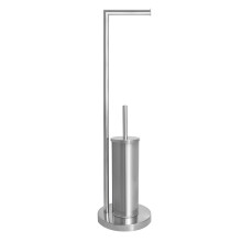 Toiletpapir- og toiletbørsteholder AWD INTERIOR 1575 sølv