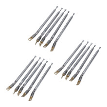 15 Stueck 32cm Laenge 5 Abschnitt Teleskop AM FM Radio Antenne 180 Grad