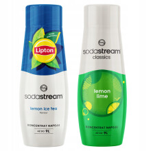 2 Sirupper Sodastream Citron Iste + Citron Lime