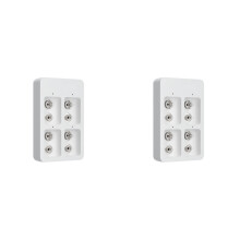 2X Snelle Batterijlader 4 Slots 9V met LED-Indicatoren USB-Kabel voor 9V Ni-MH/Ni-Cd/Li-Ion Oplaadbare Batterijen