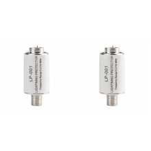 2X Lighting Protector Coaxial Satellite TV Lighting Protection Devices Satellite Antenna Lighting Arrester 5-2150MHz
