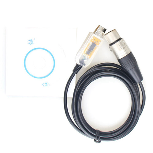 2X USB to DMX Interface Adapter LED DMX512 Computer PC Stage Lighting Controller Dimmer ,Adapter Cable 2