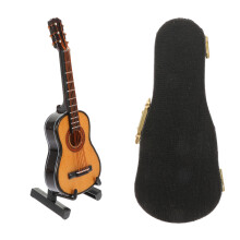 1Set Mini Gitaar Decoratie Miniatuur Voor Geschenk En Display