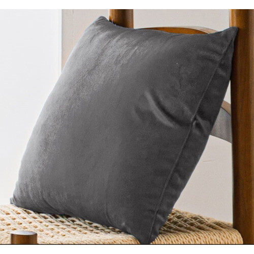 Fløjlspudebetræk 40x40 grå