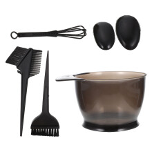 1Set Haarverzorgingstools Inclusief Borstels En Oorbeschermers Zwart