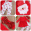 1Set Rood Xmas Broekpak Met Santa Print 4