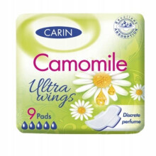 Ultra-tynde bind med vinger 9 stk Carin Ultra Wings Kamille
