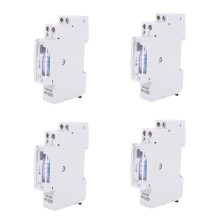4X SUL180A 15 Minutes Mechanical Timer 24 Hours Programmable Din Rail Timer Relay Measurement Analysis