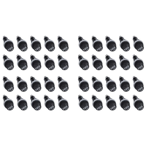 40Pcs 10A AC 250V 5mm X 20mm Panel Mounted Plastic Fuse Holder Socket