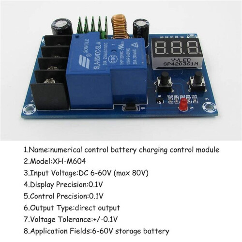 2X XH-M604 Battery Charger Control Module  6-60V Storage Lithium Battery  Protection Board