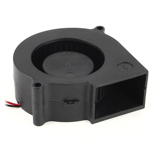 2pezzi 75mm x 30mm 2Pin  12V Brushless Ventilatore Ventola di Raffreddamento per Computer PC Nero 1