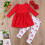 1Set Rood Xmas Broekpak Met Santa Print 8