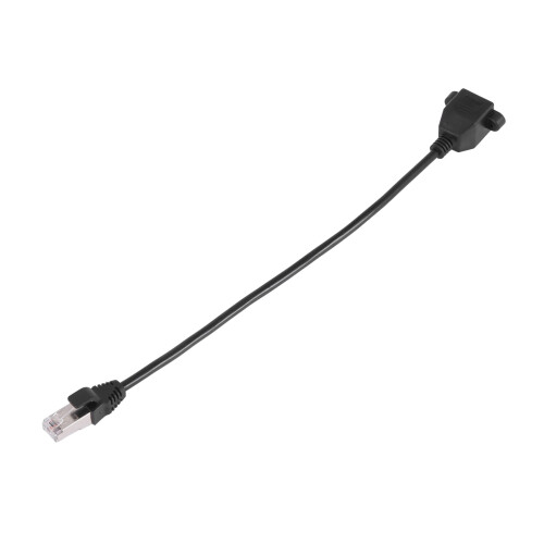 4X RJ45 Female to Male Adapter Network Extension Cable Panel Mount 27cm 1