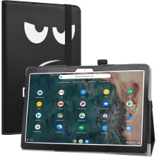 TABLETETUI TIL ARCHOS T96 9,6" PU-LÆDER SORT MED MØNSTER MED STATIV
