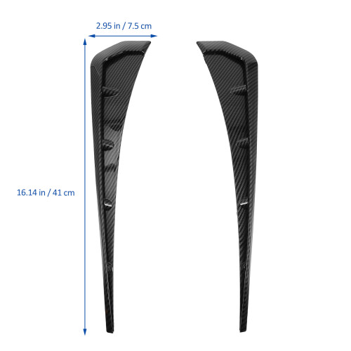 1Paar Auto Side Vent Spoiler Zwart ABS Waterdicht Decor 1