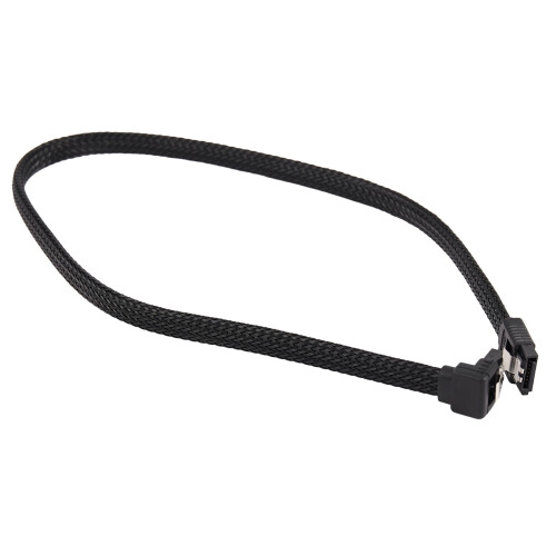 3pcs 50CM  3.0 III SATA3 7Pin Data Cable Right Angle 6Gb/S SSD Cables HDD Hard Disk Data Cord (Black) 2