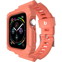 APPLE WATCH-REM 7/6/5/4/3/2/1 LYSERØD SILIKONE 38MM