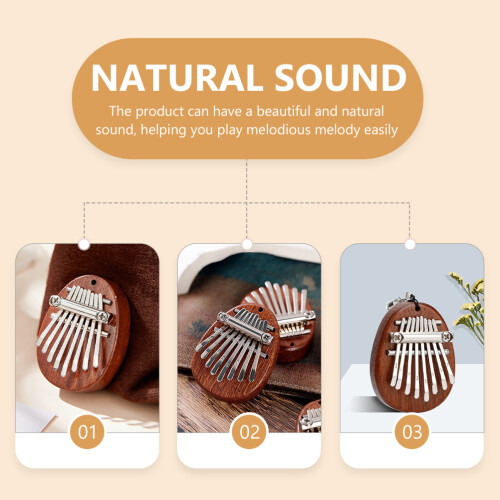 1Beginner Kalimba Met 8 Tonen Vingerpiano Compact 2