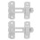 2St Stevige Rvs Deursluiting Met Veilige Grendel En Wit Design 7