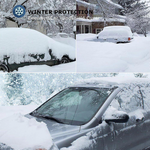 Windschutzscheibenabdeckung, robuste, extra dicke Schutzhülle für die Windschutzscheibe, Schnee 2