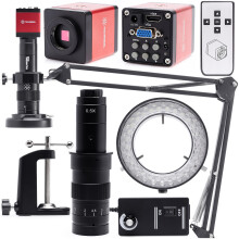 10A solo digitalt mikroskop + 60XLED justerbar belysning + 50 mm arm + Red Lagoon kamera