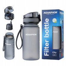 Aquaphor City Lille Filterflaske til Børn i Skole 350 ml Grå