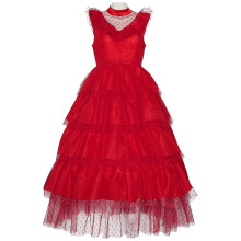 (3XL) Lydia Deeta Cosplay Red Dress Halloween Disguise Carnival Party Costume for Women