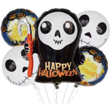 Buketsæt med balloner GHOST Halloween Død 5 stk.
