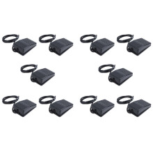 10X AC 250V 10A SPDT NO NC Antislip Plastic Momentary Power Foot Pedal  Black