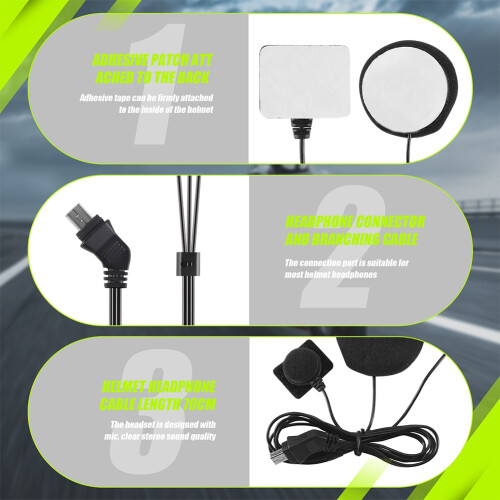 Half-Helmet&Full-Helmet Motorcycle Helmet  Headset Microphone Speaker Headset Accessories 2