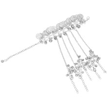 1Ringbracelet Hand Chain Decoratieve Zilveren Bangle Met Ketting