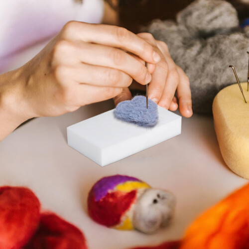 8St Vilten Spons Pads Voor Handmatige DIY Projecten Wit 2