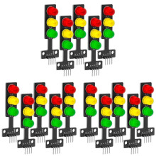 15x Module de Feu de Signalisation LED Bricolage Feu de Signalisation 3.3-5V Compatible avec pour