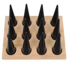 1Set Zwart Juwelen Ringrek Netjes Display