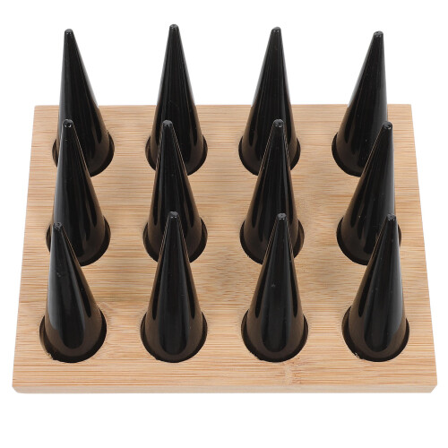 1Set Zwart Juwelen Ringrek Netjes Display