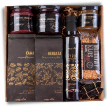 Sæt gavekurv gave te kaffe sirup super kvalitet marmelade