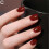 (Style 3) 24pcs Wine Red False Nails, Medium Almond Full Cover Acrylic Press On Nails 1