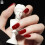 (Style 2) 24pcs Wine Red False Nails, Medium Almond Full Cover Acrylic Press On Nails 1