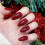 (Style 8) 24pcs Wine Red False Nails, Medium Almond Full Cover Acrylic Press On Nails 1