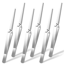 Tweezers, 6 Pieces Locking Tweezers Reverse Tweezers for Crafting Jewelry Making Electronics Watch Repair