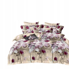 Satin sengesæt Parylux 2.4 Blomster med knopper Dynebetræk 200x220cm