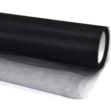 Ensfarvet tyl, sort, 30 cm x 9 m, 1 stk.