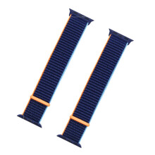 2x Urrem til Apple Watch 1/2/3/4/5/6/7/8/9/SE 42/44/45/49mm Blå