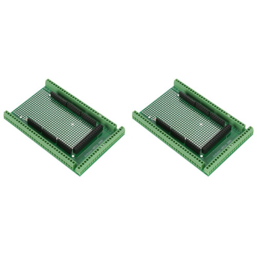 2X for Mega 2560 R3 Double-Side PCB Prototype Screw Terminal Block Shield Board Expanding Board