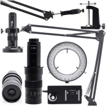 10A solo digitalt mikroskop + 60XLED justerbar belysning + 50 mm arm