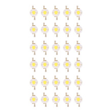 30 Pieces High Power 2 Pin 3W Warm White LED Bead Emitters 100-110Lm