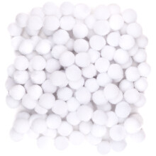 Polyester POMPONER HVIDE Dekorative 1 cm 120 stk.